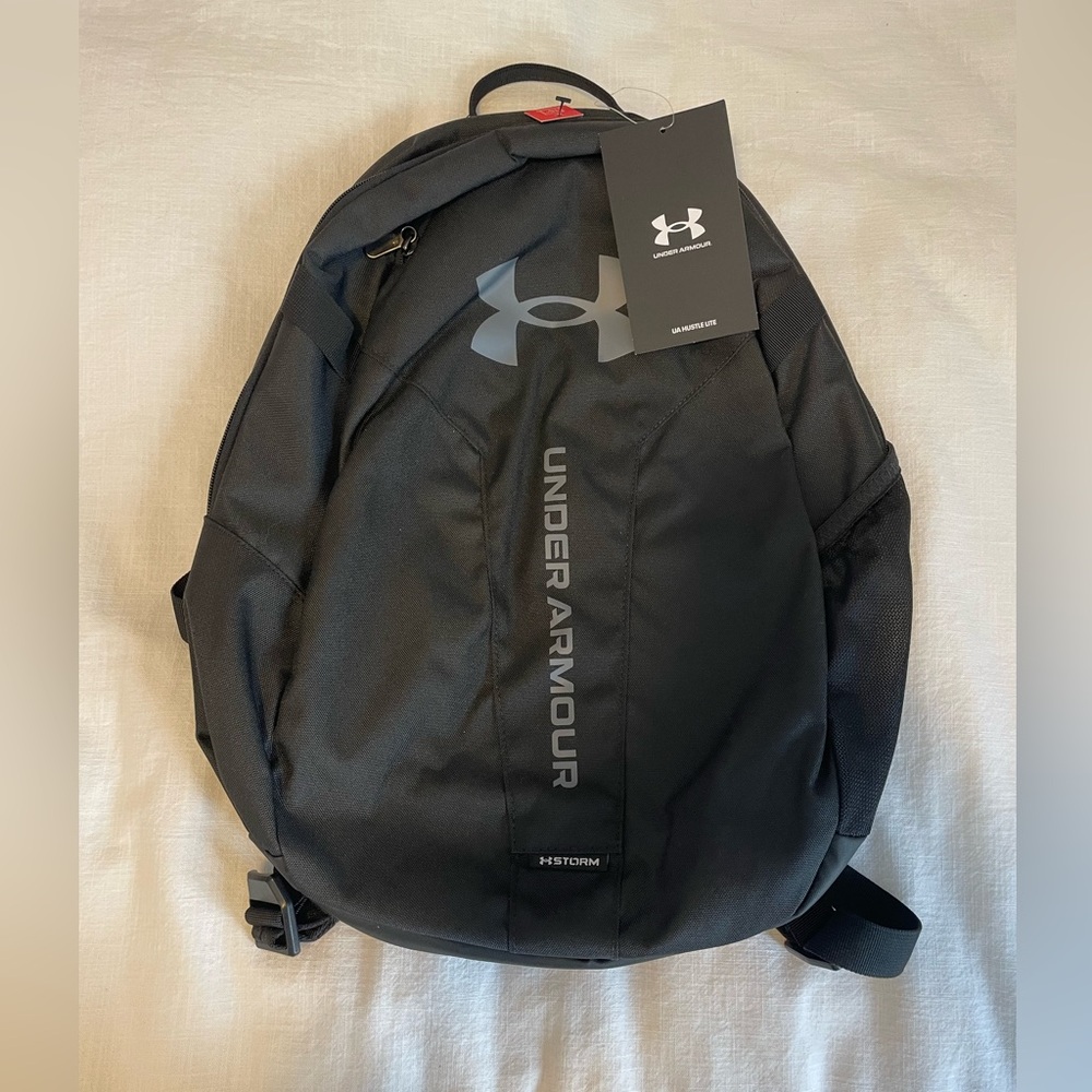 New Under Armour Black HustleLite Backpack with 15” Laptop Pocket